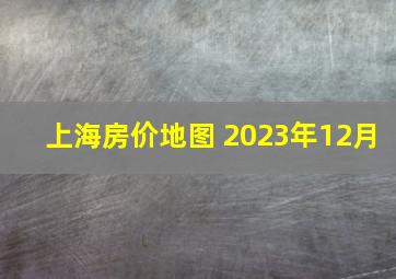 上海房价地图 2023年12月